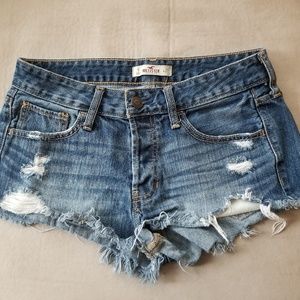 Hollister jean denim distressed shorts